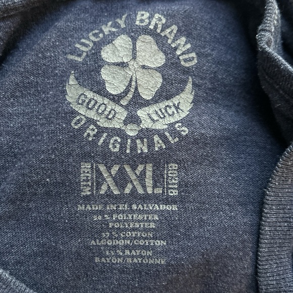 5 for $25 | Lucky Brand American Standard Motorcycle Blue Tshirt Size XXL - Picture 4 of 4